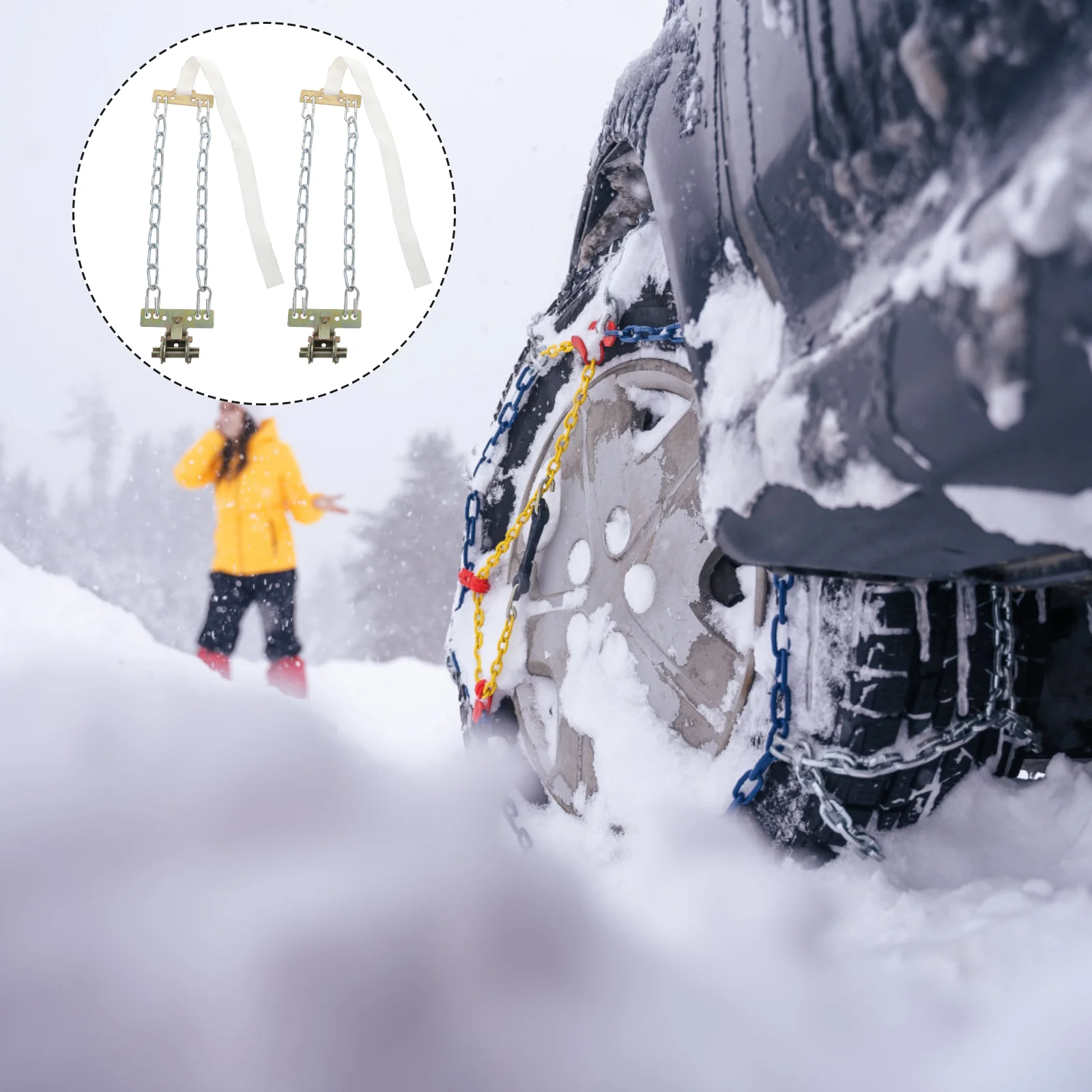 

2pcs Anti-Slip Car Wheel Chains Car Tire Snow Chains for Car Auto SUV Trucks tire chain chains for tires