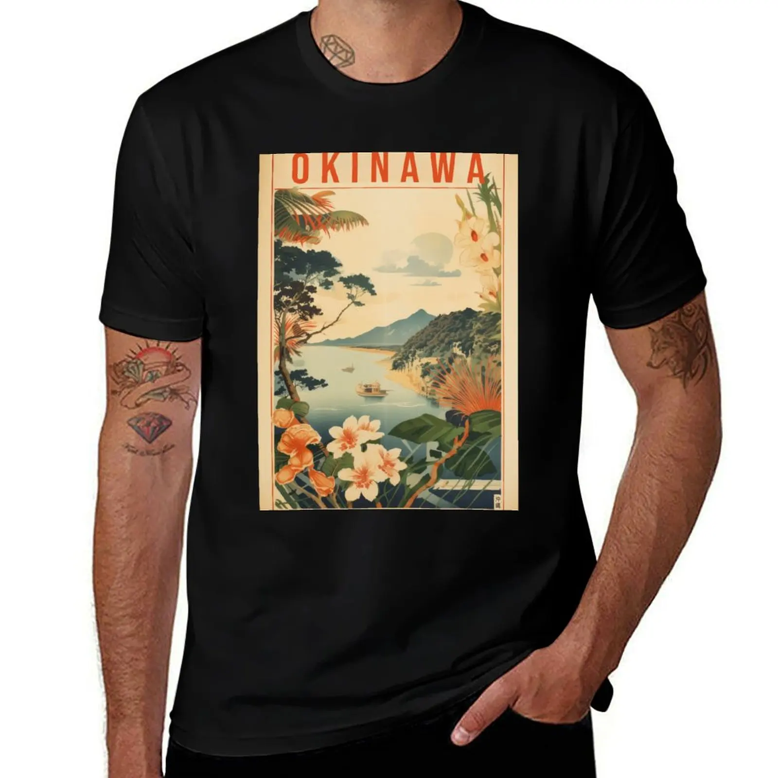 

Retro Okinawa T-Shirt blue lock gifts for boyfriend shirts graphic tee oversize t-shirts man mens cotton t shirts