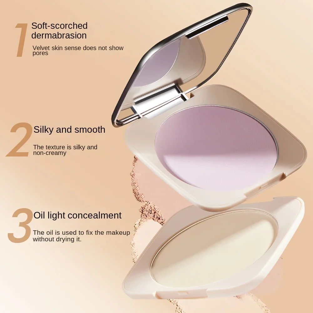 Matter, weicher Fokus, gepresster Puder, wasserdicht, schweißfest, Make-up-Einstellung, Pfannkuchen, Aufhellung, Abdeckungen, Hautunreinheiten, Set-Up-Puder