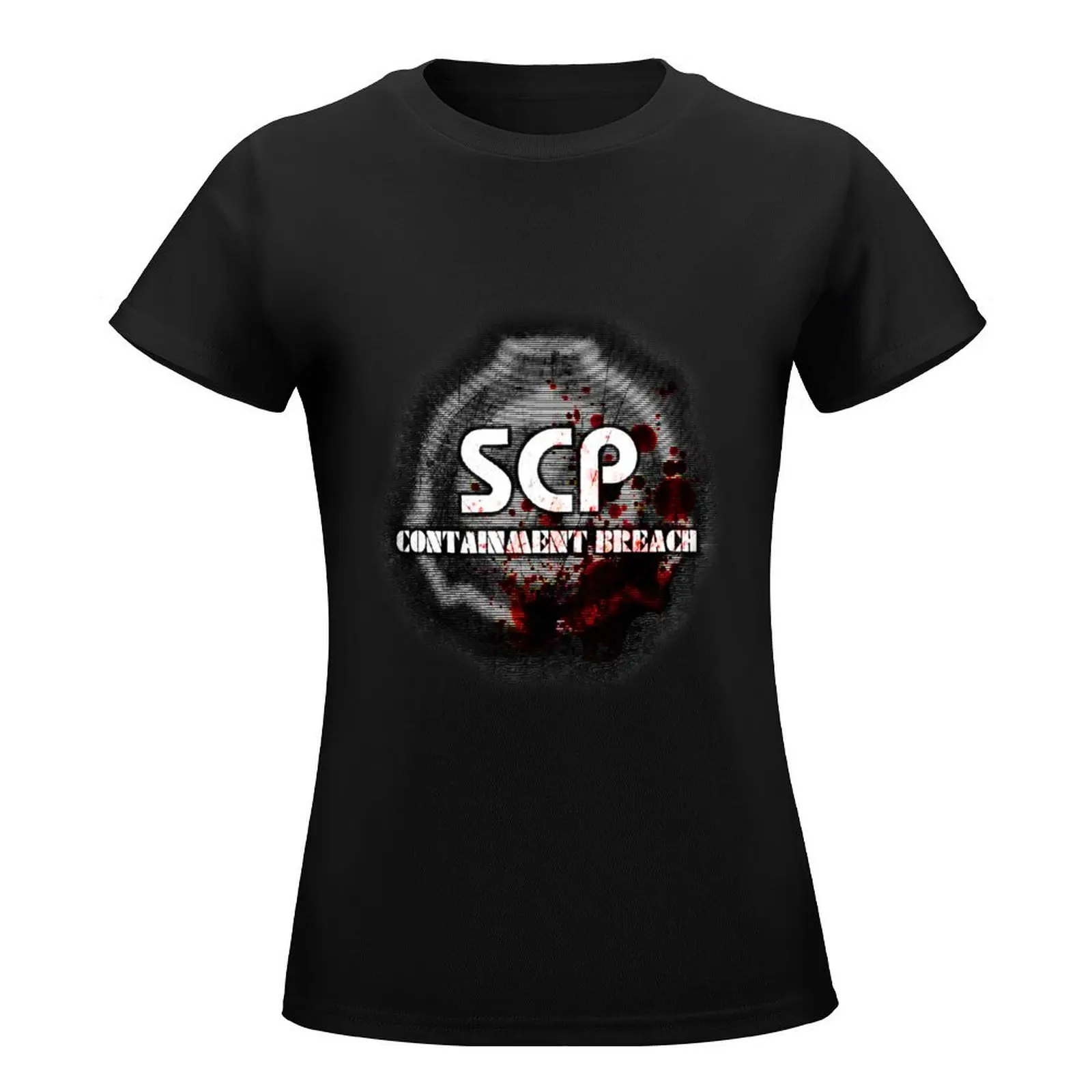 SCP Containment Breach Logo T-Shirt Short sleeve tee hippie clothes woman t shirt