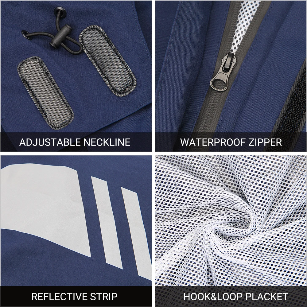 الرجال دراجة نارية معطف واق من المطر دعوى عاكسة في الهواء الطلق ركوب معطف واق من المطر دراجة نارية سبليت سترة مضادة للماء خفيفة الوزن قابلة للطي M-3XL #4