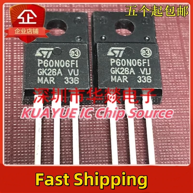 10PCS-30PCS P60N06FI  STP60N06FI   TO-220F    Quality Fast Shipping  In Stock