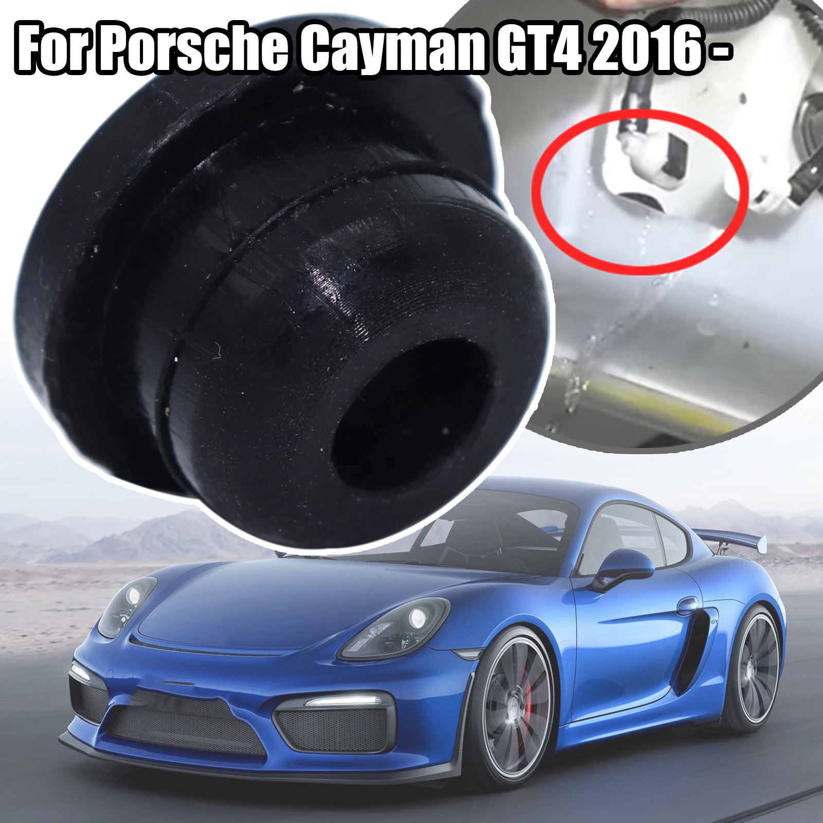 

For Porsche Cayman GT4 981 2014 -2016 Windscreen Washer Headlight Pump Seal Water Reservoir Gasket Mount Rubber Cap Clip Plug