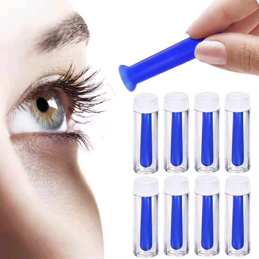 1-10PCS Handy Silicone Contact Lenses Small Suction Cups Stick for Mini Contact Lens Inserter Remover Tool