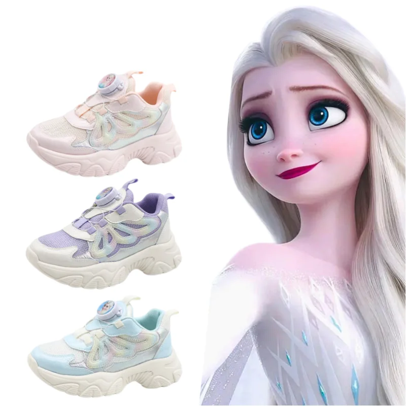 

Frozen animation peripheral children's shoes girls comfortable sports shoes new button cartoon creative casual sports shoes