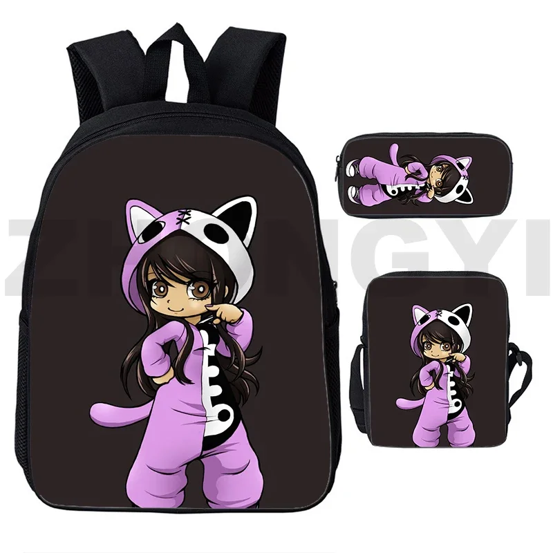 Hot Aphmau Backpack 12/16 Inch As A Cat Backpacks for School Teenagers Girls 3D Anime Bags Travel Mochilas Para Mujer Back Pack