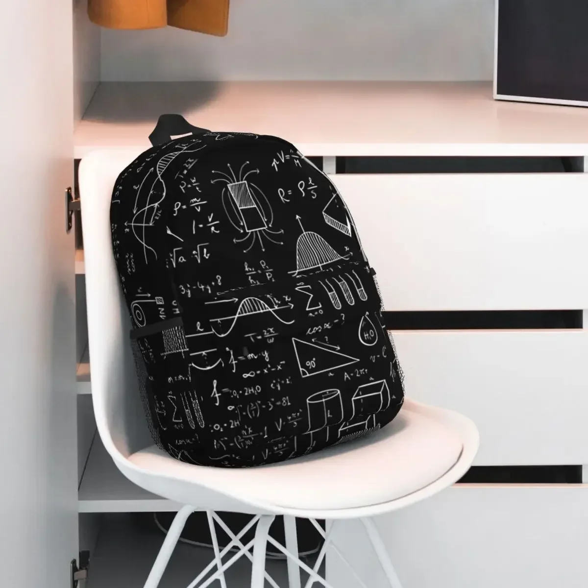 Ciência física padrão mochilas adolescente bookbag casual estudantes sacos de escola portátil bolsa de ombro grande capacidade