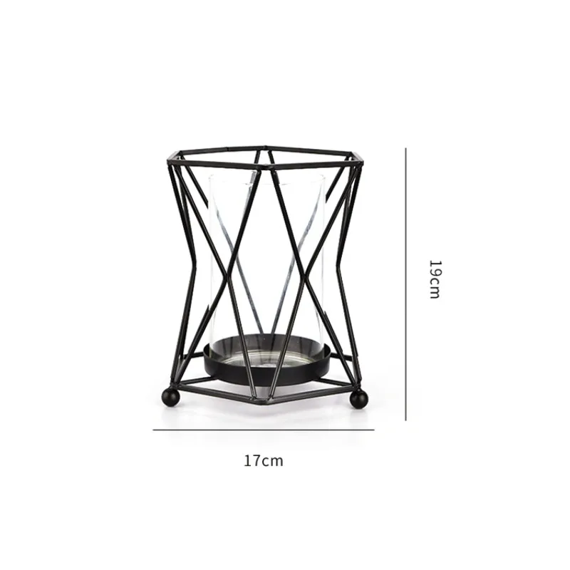 New Nordic Laser Cut Geometric Gold Black Metal Kitchen Home Decor