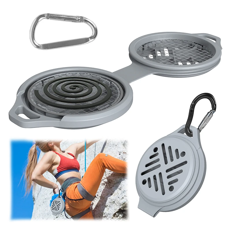 Suporte de bobina de mosquito leve e compacto, suporte de incenso de silicone ao ar livre para pátio, piscina, acessório de acampamento e caminhada