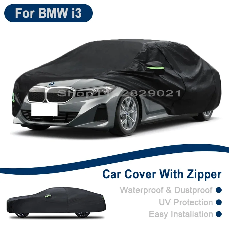 

Outdoor Full Vehicle Cover For BMW i3 - Side Zipper Design, Waterproof Dustproof Sun Protection Car Cover