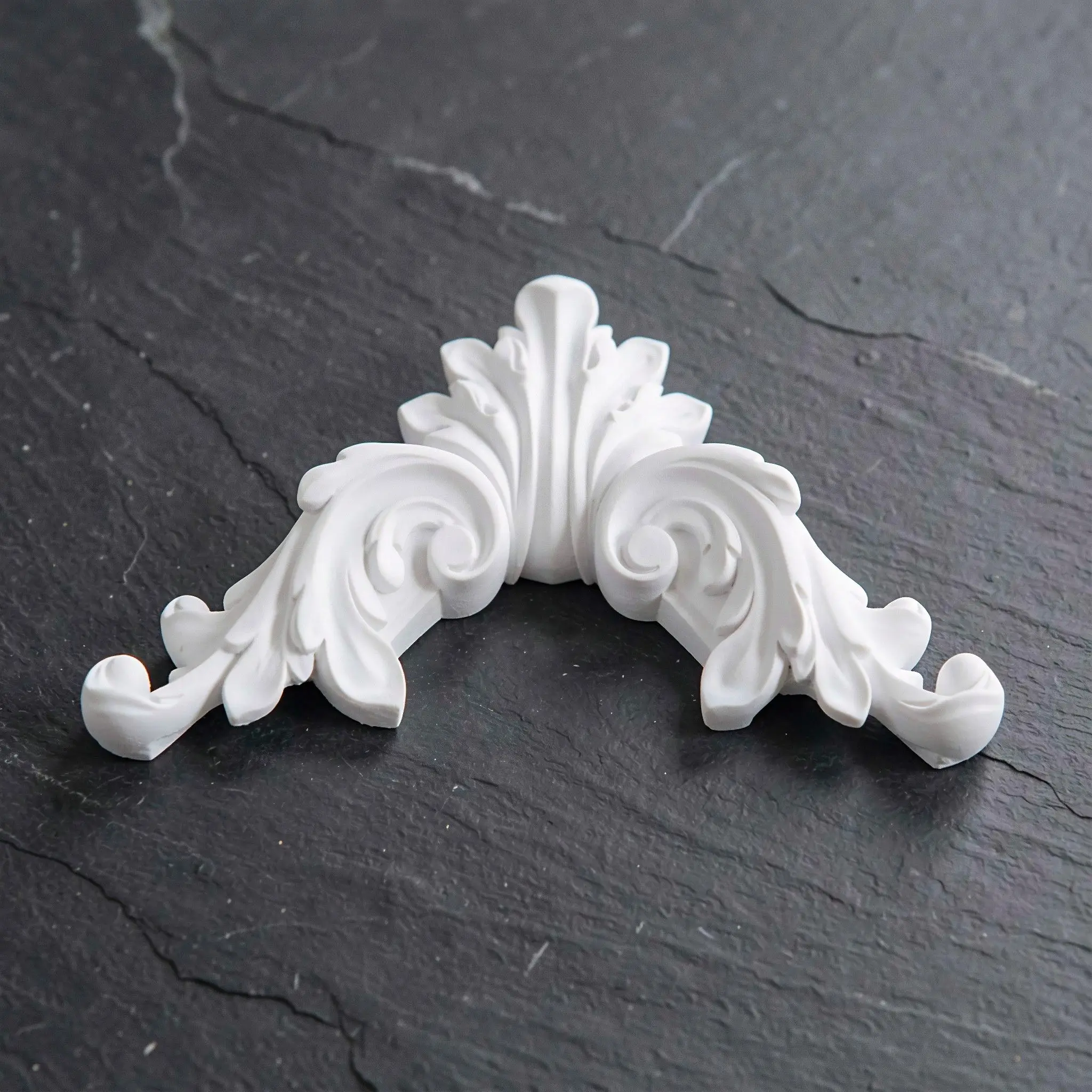 Floral Corner Wall Molding, Baroque European Style Ceiling Flower Carving Applique Interior Decorative Trim Floral Molding