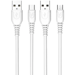 USB2.0 Charging Cable Quick Charging Data Cord Male 2A USB to USB 5Pin/Type C Connector Wire Line for Phones Tablets