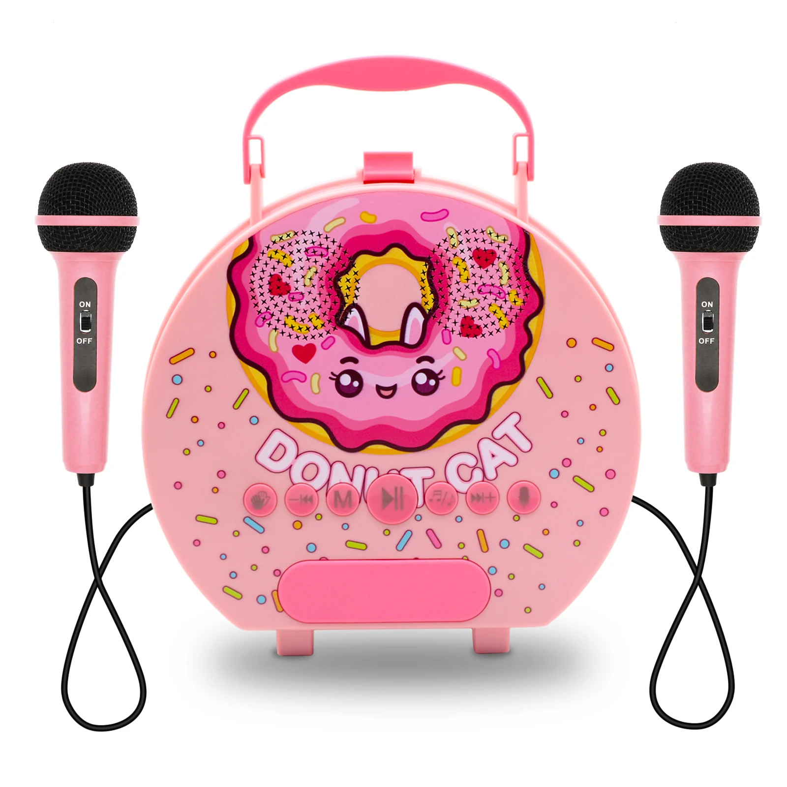 Kids Karaoke Machine with 2 Microphones for Girls Children Singing Machine Toddler Bt Karaoke Music Toy for Birthday