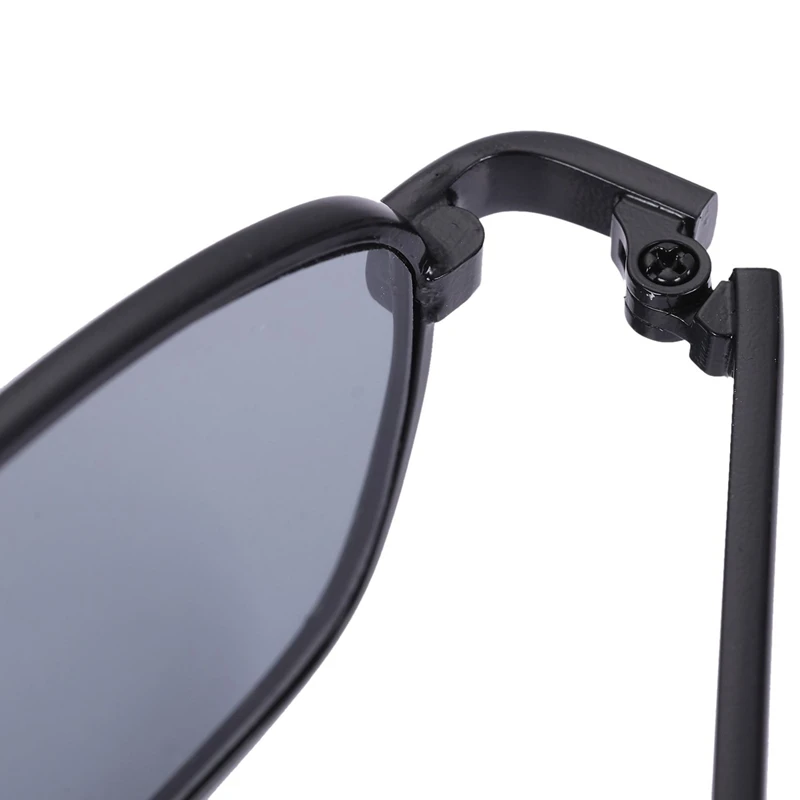 2X Vintage Sunglasses Women Men Rectangle Glasses Small Retro Shades Sunglasses Women S8004 Black Frame Grey