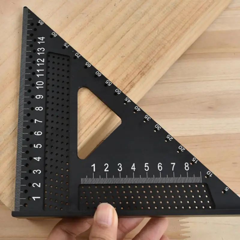 Metal Ruler Triangle Ruler Carpenter Tools Multipurpose Double Scale Measuring Tool Precision Speed Square For Woodworking
