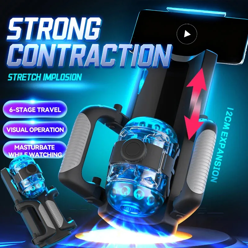 THRUSTING-PRO Thrusting High Speed Male Masturbator Machine Automatic Telescopic Masturbation Cup Handsfree Sex Toy For Men - Image 3