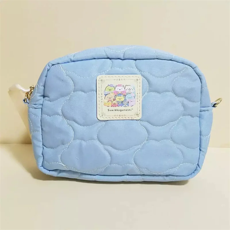 Sumikko Gurashi Quilted Makeup Bag Organizer Storage Bag Blue Anime Cute Cosmetic Bags Pouch Vanity Beauty Case