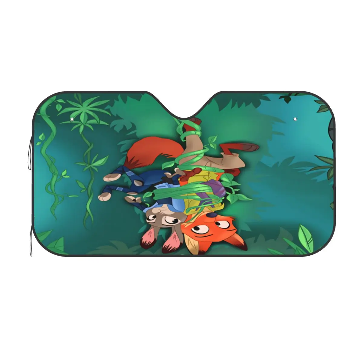 

130x70CM Large Car Windshield Sun Shade Zootopia Foldable UV Protection Sunshade Cover Easy Install Front Window Shade for Cars