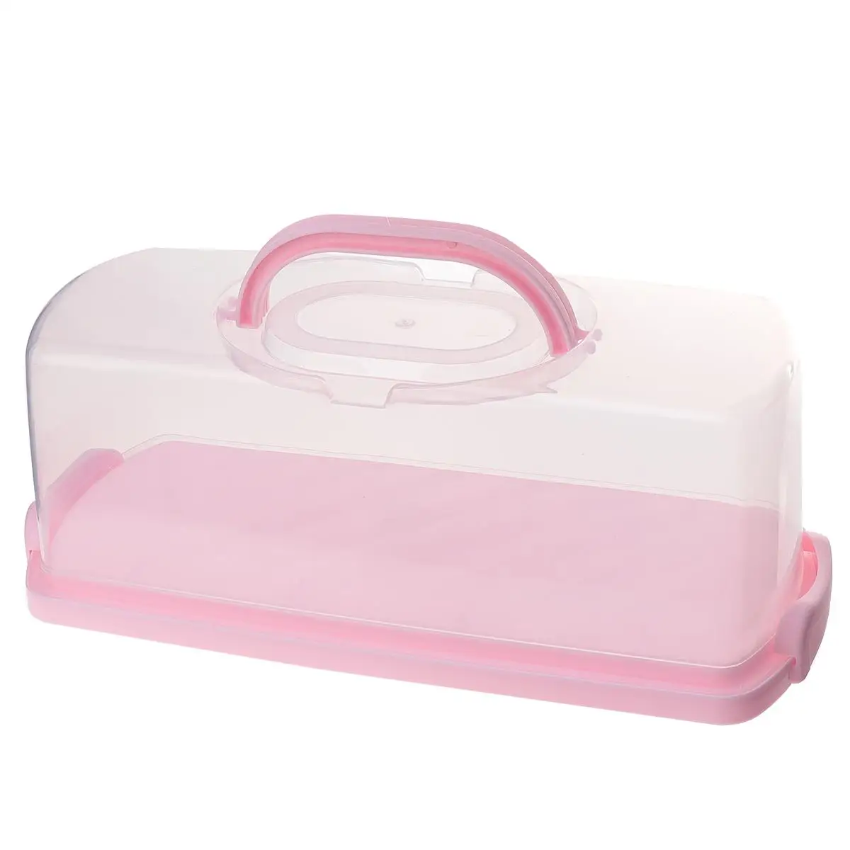 

Portable Bread Box Food Container Crisper Storage Cake Packaging Boxes Reusable Organizer Transparent Plastic Sealing Buckle