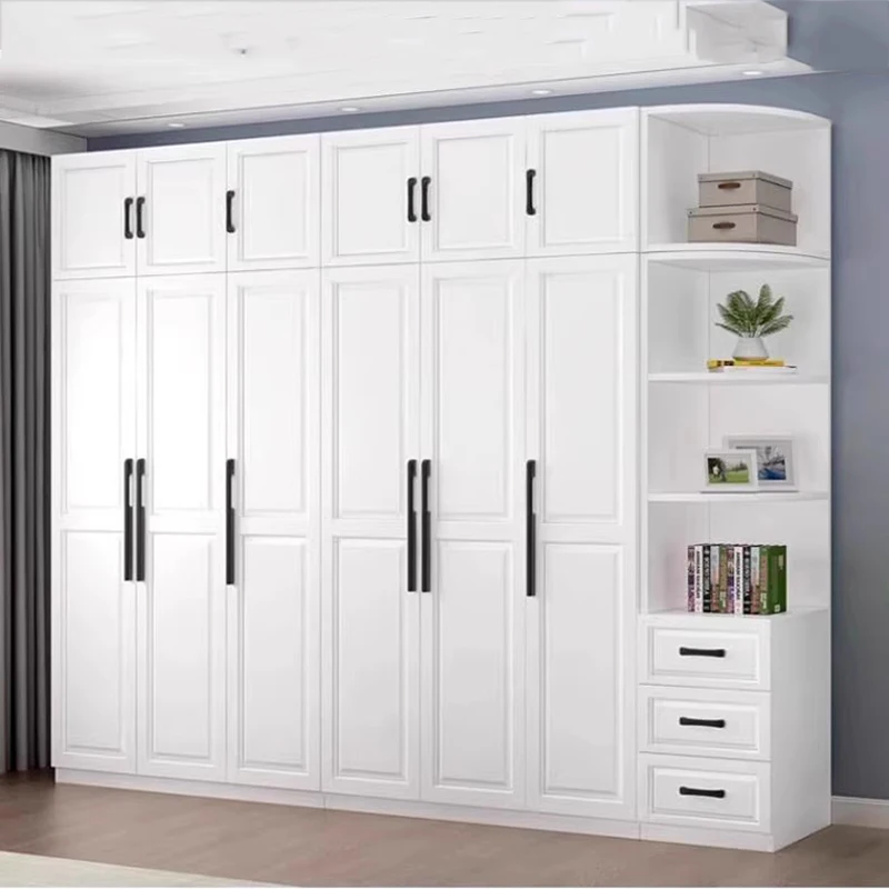 

Rustic Heavy Duty Wardrobe Cabinet Storage Luxury Cabinet White Wardrobe Bedroom Modern Tall Szafa Na Ubrania Home Furniture