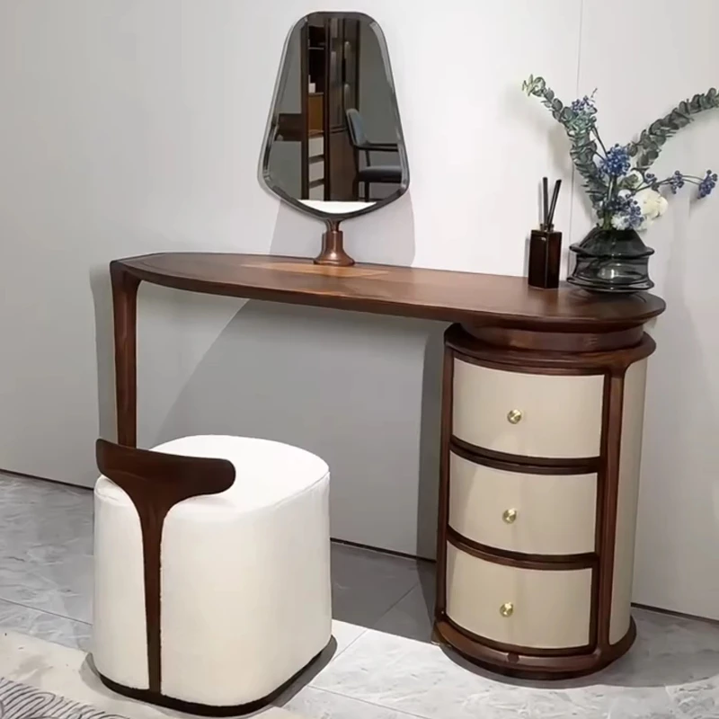 Black walnut solid wood banana leaf dresser simple luxury medieval style makeup dresser