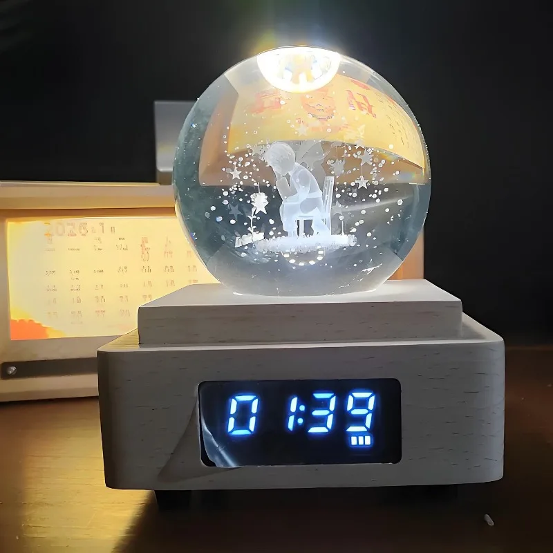 Crystal ball music box music box rotating bluetooth speaker birthday gift for girls, girlfriends and boys
