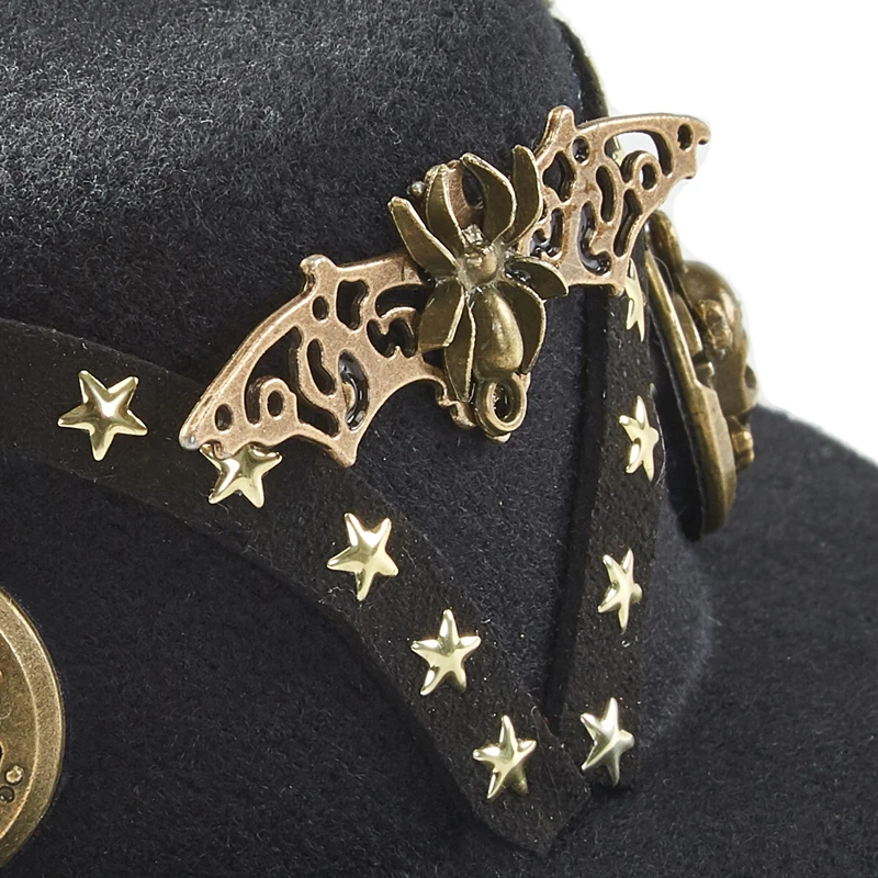 Steampunk Victorian ค้างคาวนาฬิกา Cogs Skull MINI TOP หมวก Gothic คลิปผมผู้ชายผู้หญิงฮาโลวีนการถ่ายภาพเครื่องแต่งกายอุปกรณ์เสริมผม