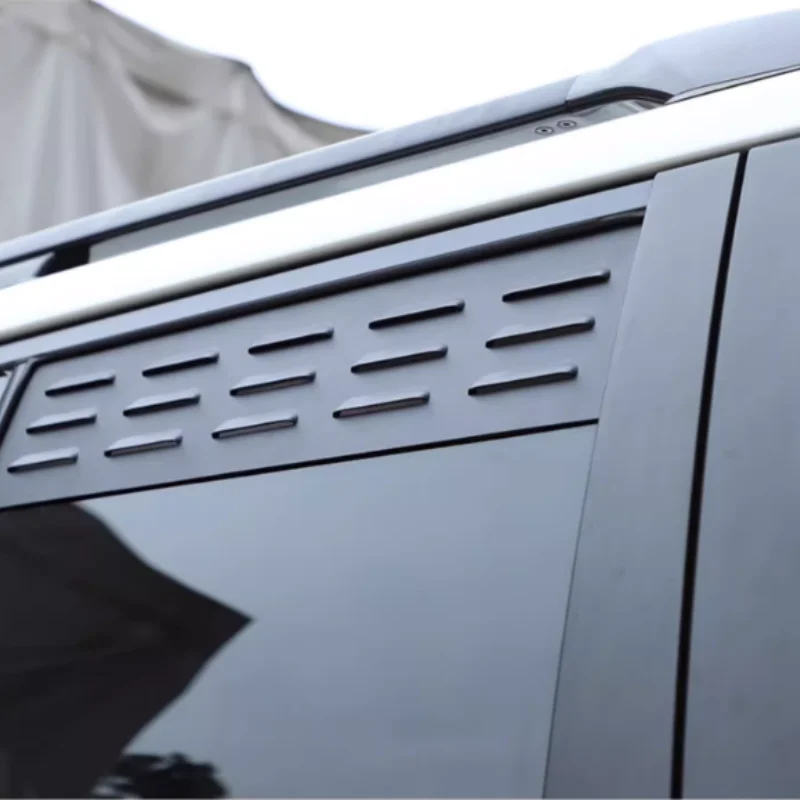 For Toyota Prado 2003-2023 Aluminum Black Car Rear Window Ventilation Shutters Cover Trim Car Accessories