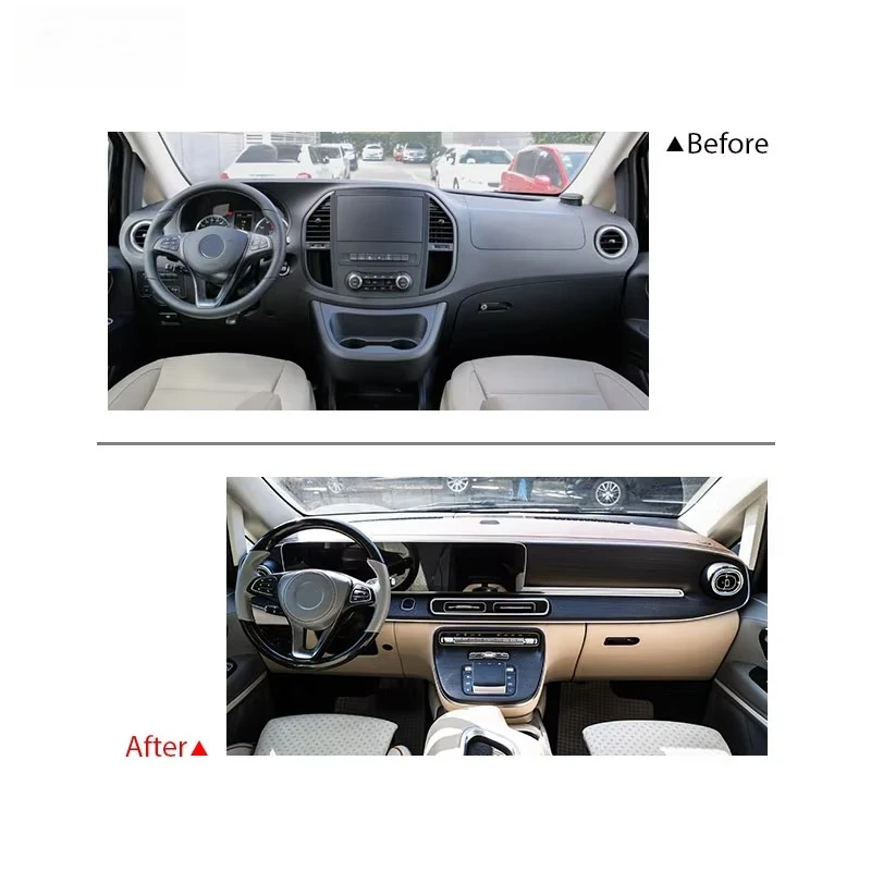 GUGO W447 Interior for 2016-2024 V Class W447 Interior Conversion Kit Upgrade to 2025 V300 Dashboard Door Panel
