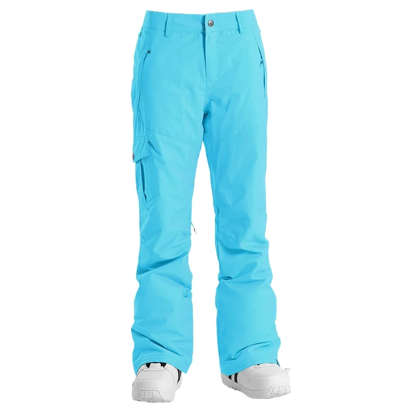 Pantalones de esquí para mujer, tabla doble de snowboard, resistentes al viento, impermeables, para exteriores, gruesos y cálidos