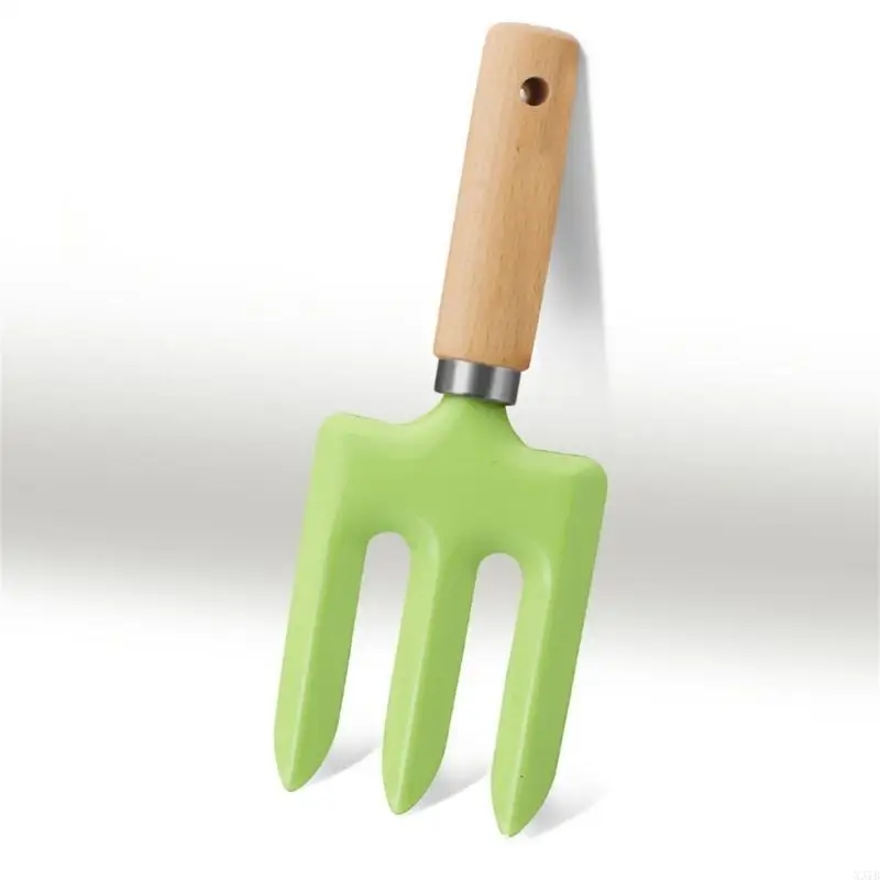 

3pcs Kids Garden Tool Set Metal и деревянные ручки для молодых садовников Beach Play