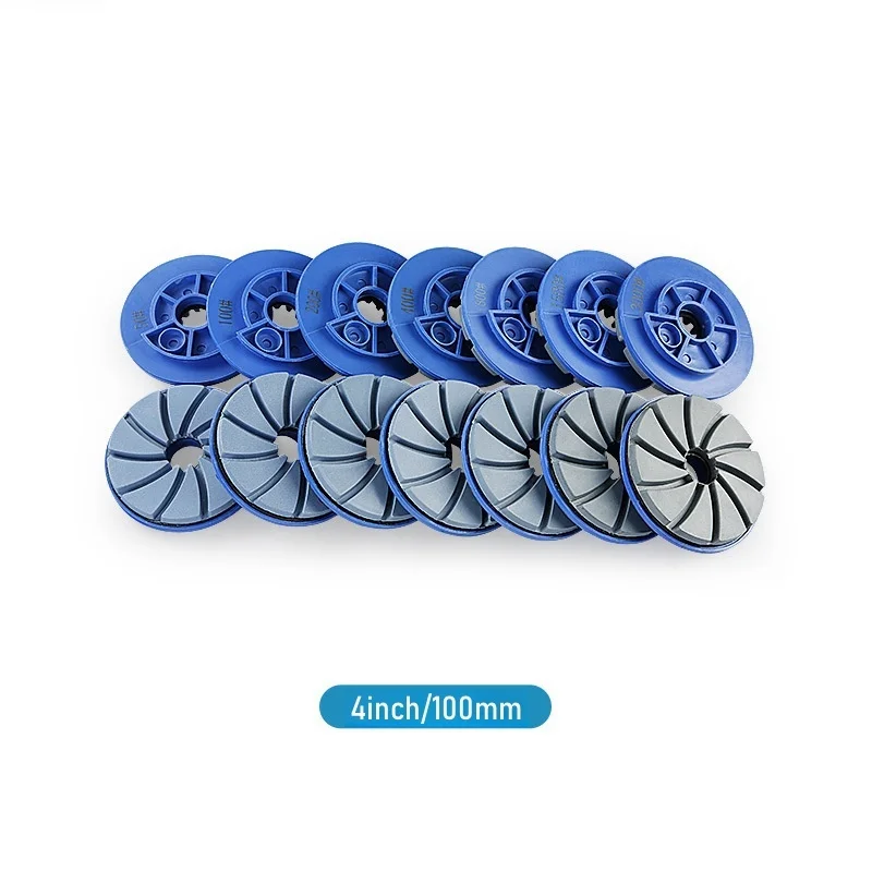 1 Stück 4'' 5'' 6'' Schneckenverschluss Marmor-Polierpads Betonboden-Polierpad Kantenschleifscheibe Körnung 50-3000 – Detail 8