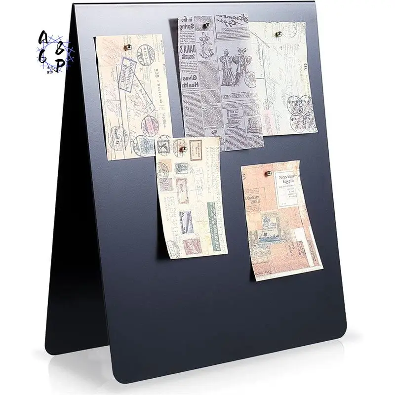 A68P-Magnetic Bulletin Board Dry Erase Memo Board Freestanding Metal Easel For Magnet Display For Tabletop Desktop Home