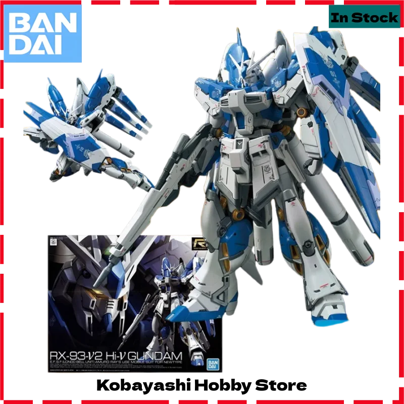 

Bandai Genuine RX-93-V2 Hi-V Gundam RG Collectible Model Kit Ornament Gift for Kids