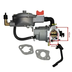 Kit de carburador de combustible doble generador de gasolina LPG168 168F 170F 6.5HP 2-3KW 220/110V para 100153 100165 100296   Generadores