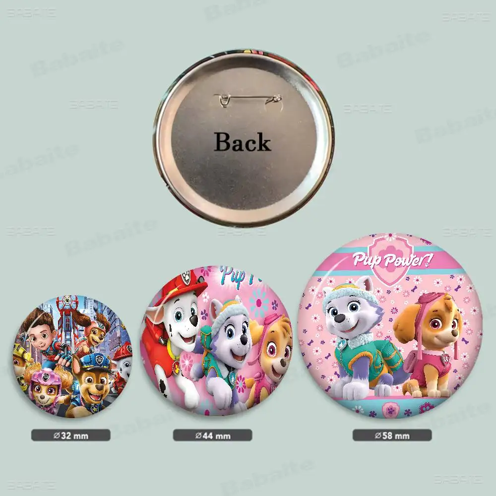 Anime P-Paws-P-PatrolS-Cute Anime Button Pin Handmade Brooch for Clothes Cartoon Badge Backpack Decoration Jewelry Accessories