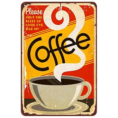 

Coffee Theme Sign Metal Tin Sign Vintage Wall Decor Retro Bar Coffee Shop Home Decor Metal Poster Pub Metal Sign aasd-71