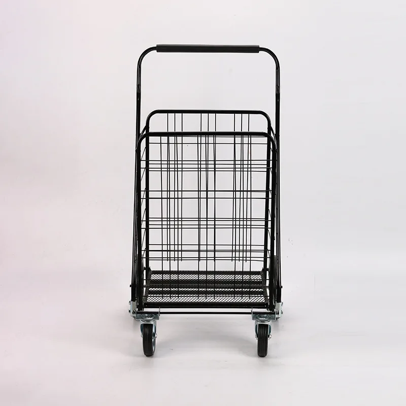 

Bold and reinforced shopping cart Large heavy-duty cart Portable iron basket shopping cart
