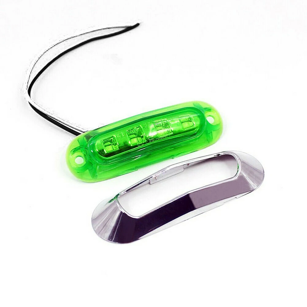 2x أحمر أخضر LED قارب الملاحة ضوء سطح السفينة مقاوم للماء القوس أضواء عائمة 12-24 فولت الملاحة LED أضواء القارب 3.8 "جديد