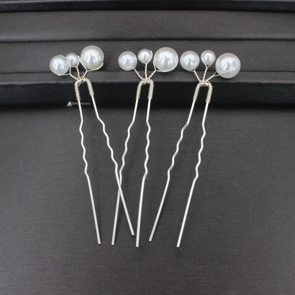 3pcs/set Pearl U-shaped Hairpins Wedding Bridal Hairstyle Design Tools Fashion Handmade Hair Clip Pins Women Hair Accessories view 6