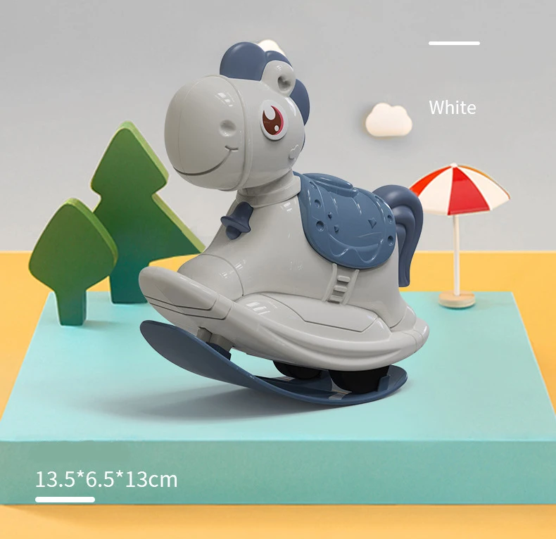 

Children Rocking Horse Car Inertial Pull Back Vehicle Toys Pressing Sliding Animal Small Trojan Dinosaur Kids Educational Gift