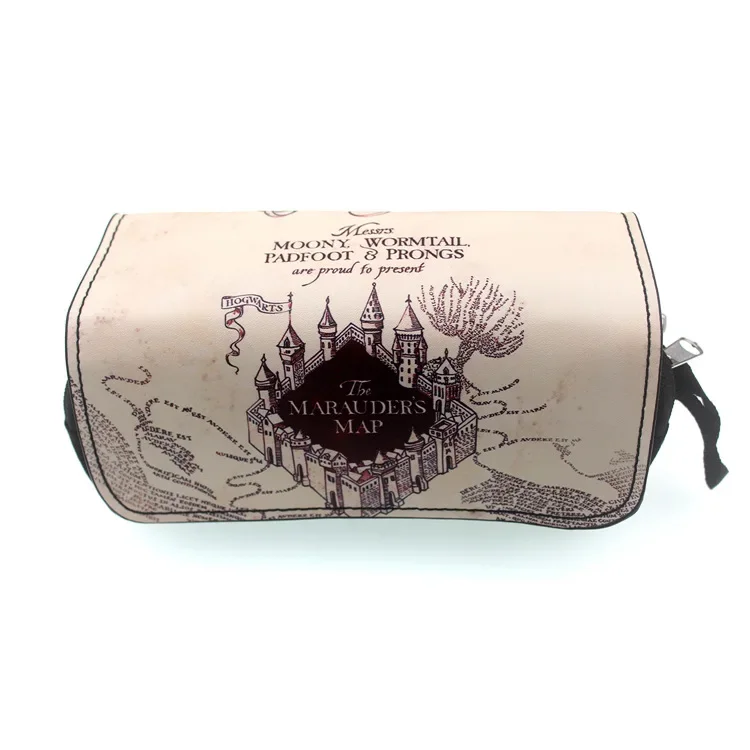 Harried Potter HOGWARTS EXPRESS Wizardry Badge Pencil Case School Students Cosmetic Case Fashion Pencil Case Pen Bag Make Up Bag