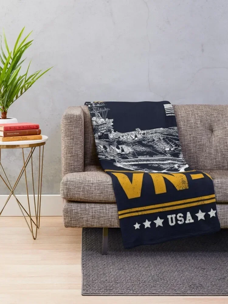 CVN-69 USS Dwight D. Eisenhower Throw Blanket Single halloween sofa bed christmas gifts Blankets