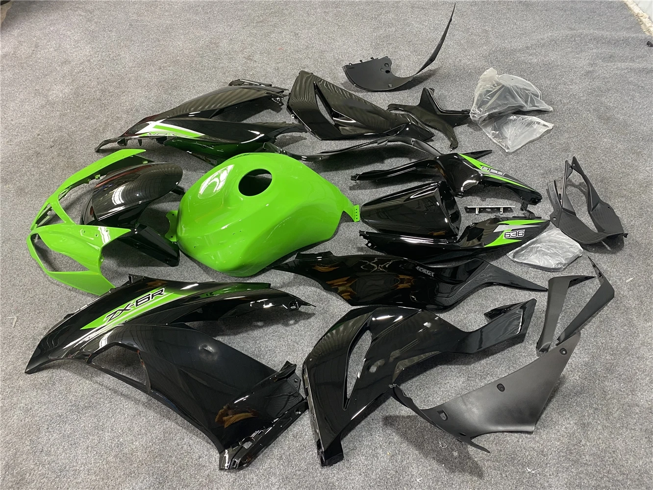 New ABS Fairings Kit Fit for ZX-6R 636 599 2013 2014 2015 2016 2017 2018 13 14 15 16 17 18 Custom Green