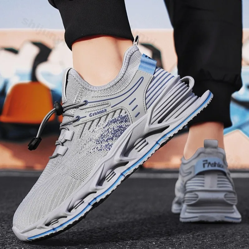 Men's Fly Weave Design Casual Shoes 2025 Summer Mesh Breathable Fashion Trend Sports Shoes Comfortable Versatile Chunky sneakers