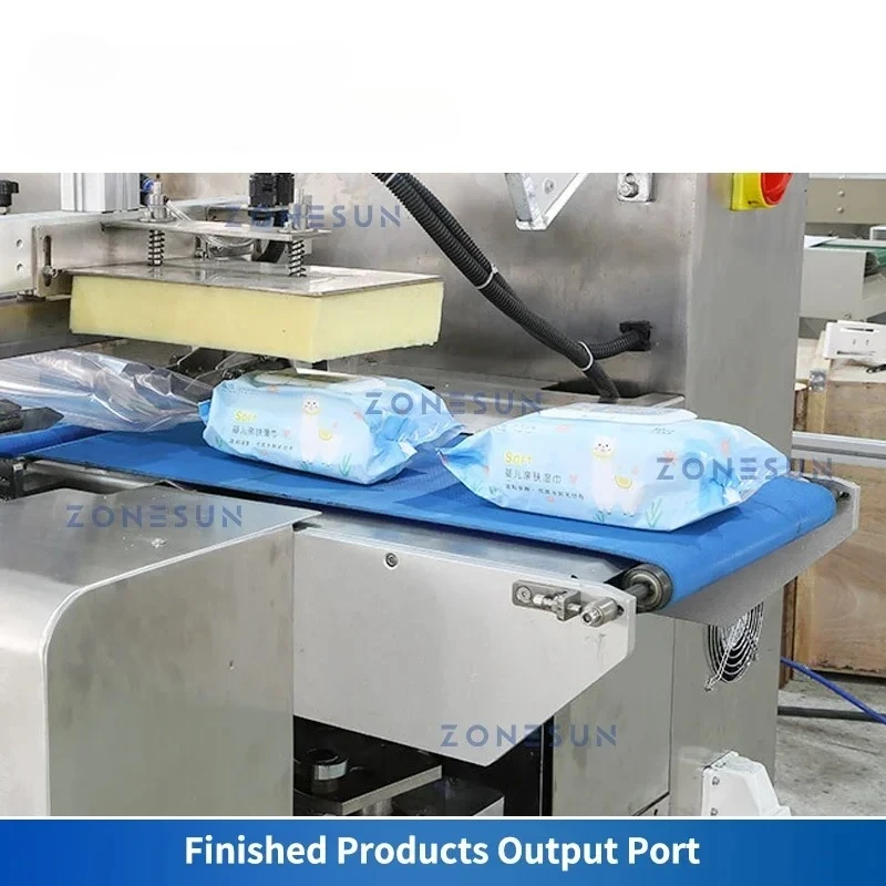 ZONESUN ZS-WP550A Flat Pack Length Fold Wet Wipes Making Machine Baby Wipe Paper Towel Tissue Bagger Antiseptic Production Line