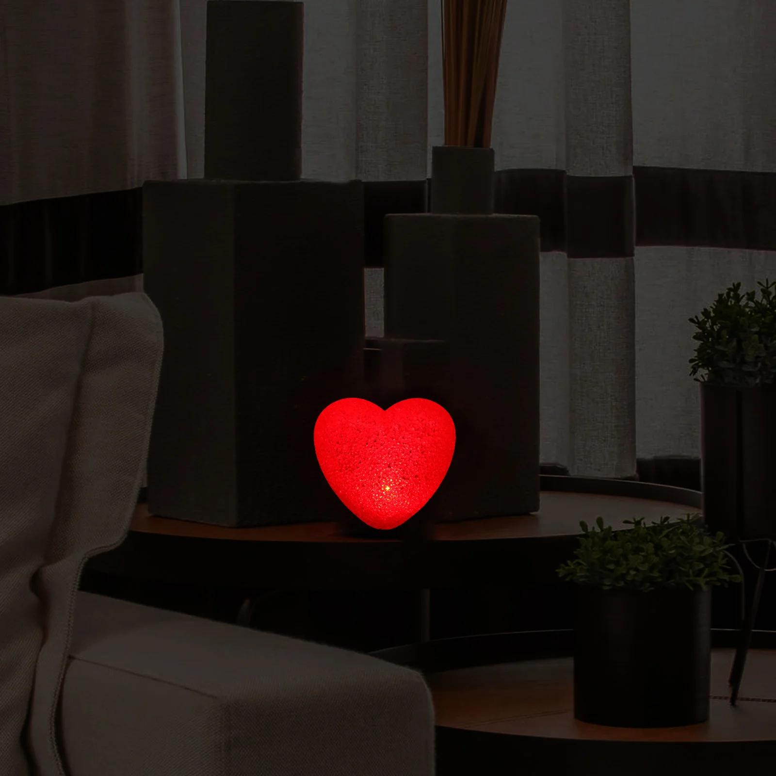 

Red Heart Shaped Night Light LED Valentine Decoration for Bedroom Table Garden Outdoor Party Christmas