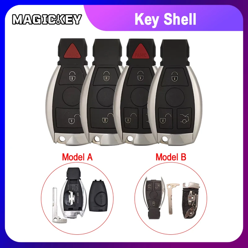 

Car Key Housing Key Case Shell for Mercedes-Benz B C E R S CL GL SL CLK SLK W203 W211 W204 W166 W169 W210 W118 W171 W172 W220
