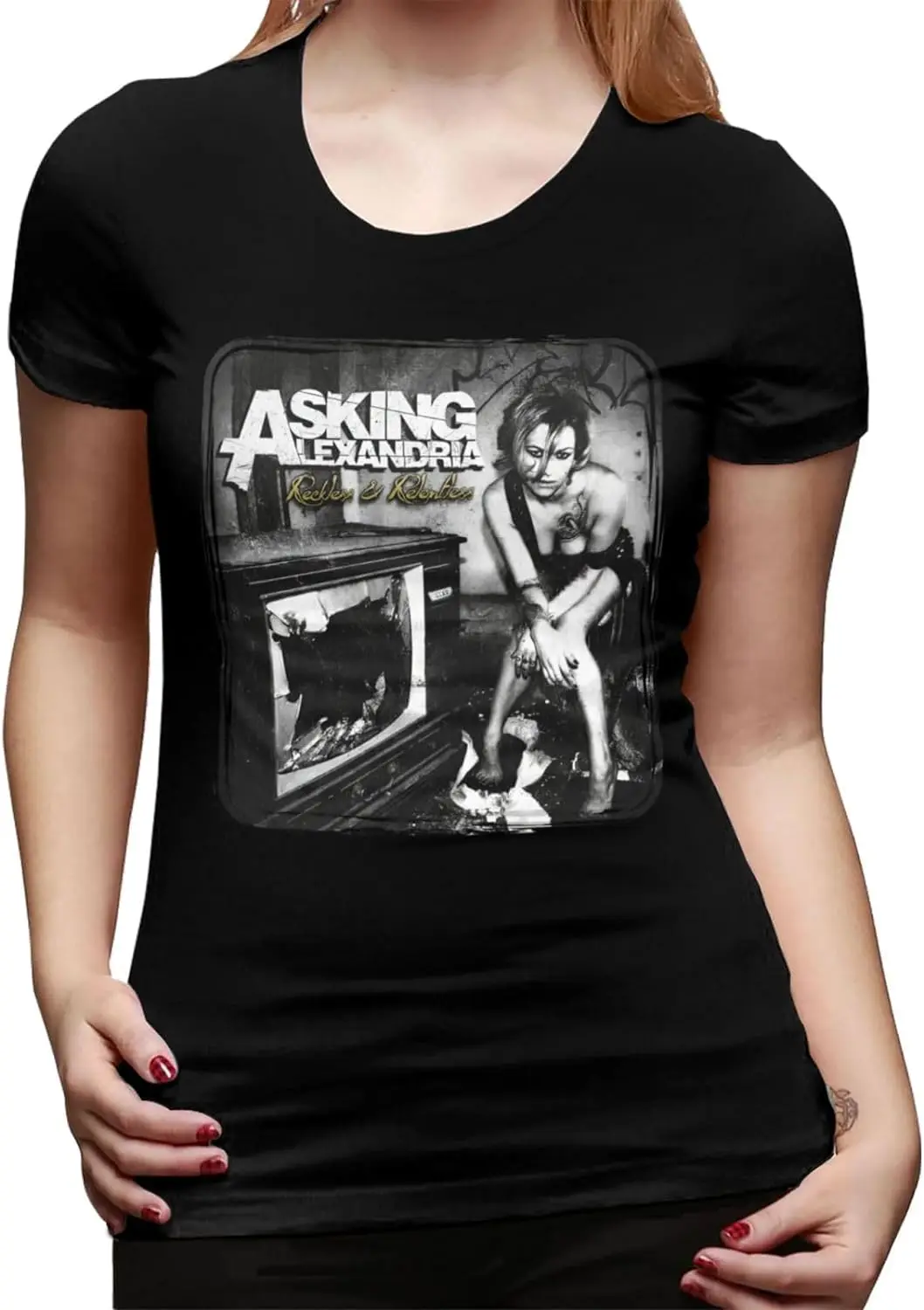 

Женская хлопковая рубашка с коротким рукавом, с круглым вырезом