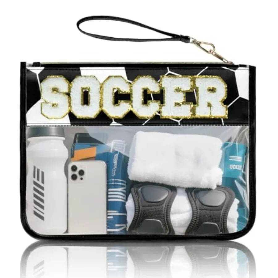 

Gift Bags s Treat Bags Team Gifts Clear Chenille Letter Zipper Pouch Accessories Stuff Sport Portable